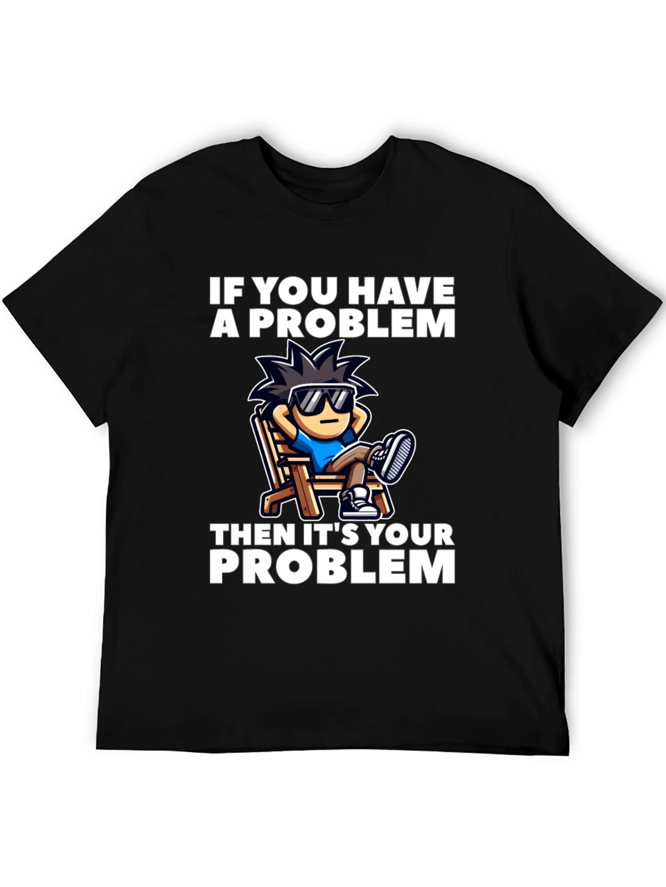 Chill Cartoon Graphic T-Shirt - Relaxed Vibes