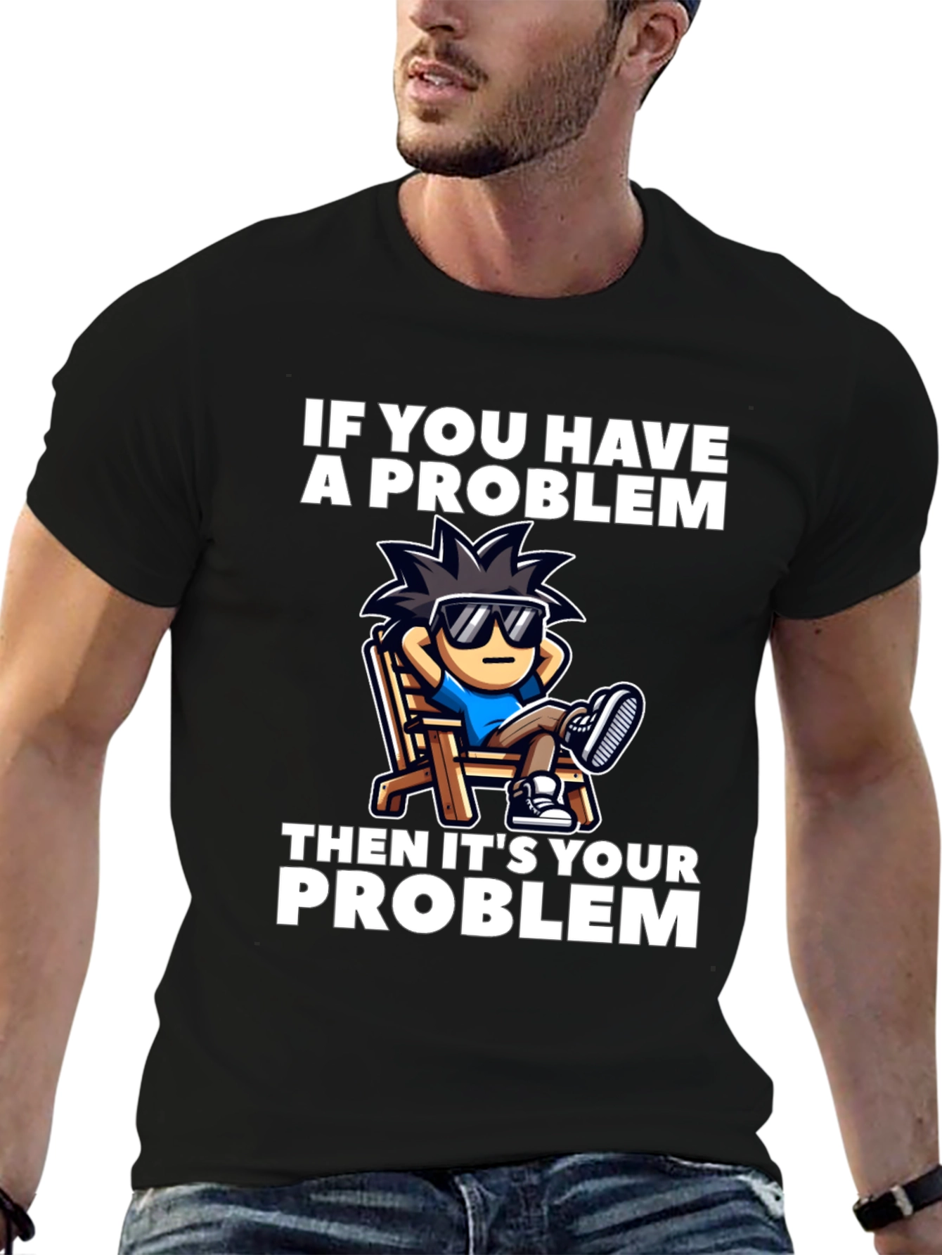 Chill Cartoon Graphic T-Shirt - Relaxed Vibes