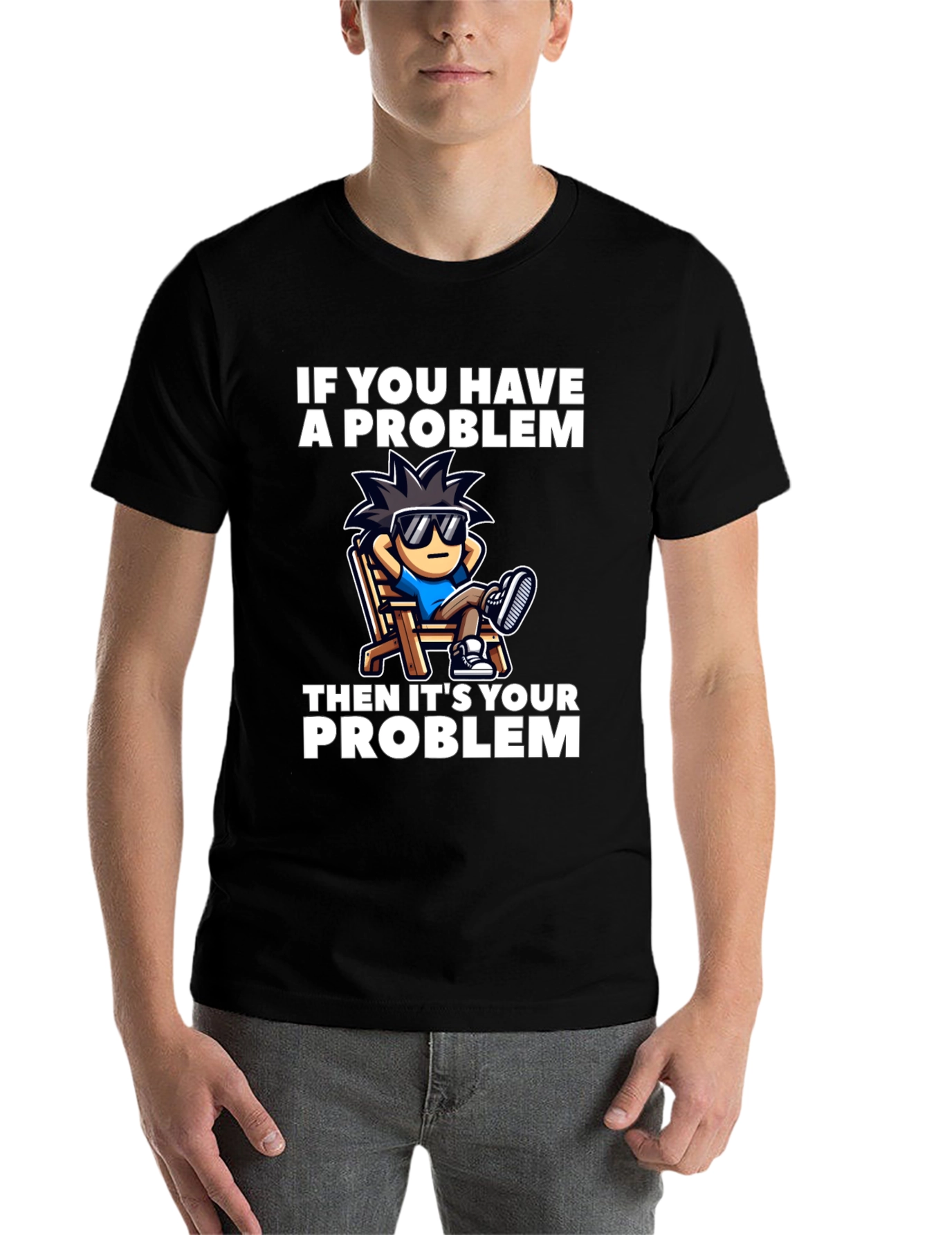 Chill Cartoon Graphic T-Shirt - Relaxed Vibes