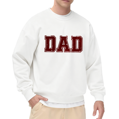 DAD Vintage Distressed Sweatshirt | Retro Worn Lettering Crewneck, Fathers Day Pullover Top, Dad Gift for Husband Grandpa