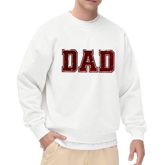 DAD Vintage Distressed Sweatshirt | Retro Worn Lettering Crewneck, Fathers Day Pullover Top, Dad Gift for Husband Grandpa