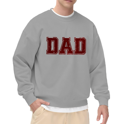 DAD Vintage Distressed Sweatshirt | Retro Worn Lettering Crewneck, Fathers Day Pullover Top, Dad Gift for Husband Grandpa
