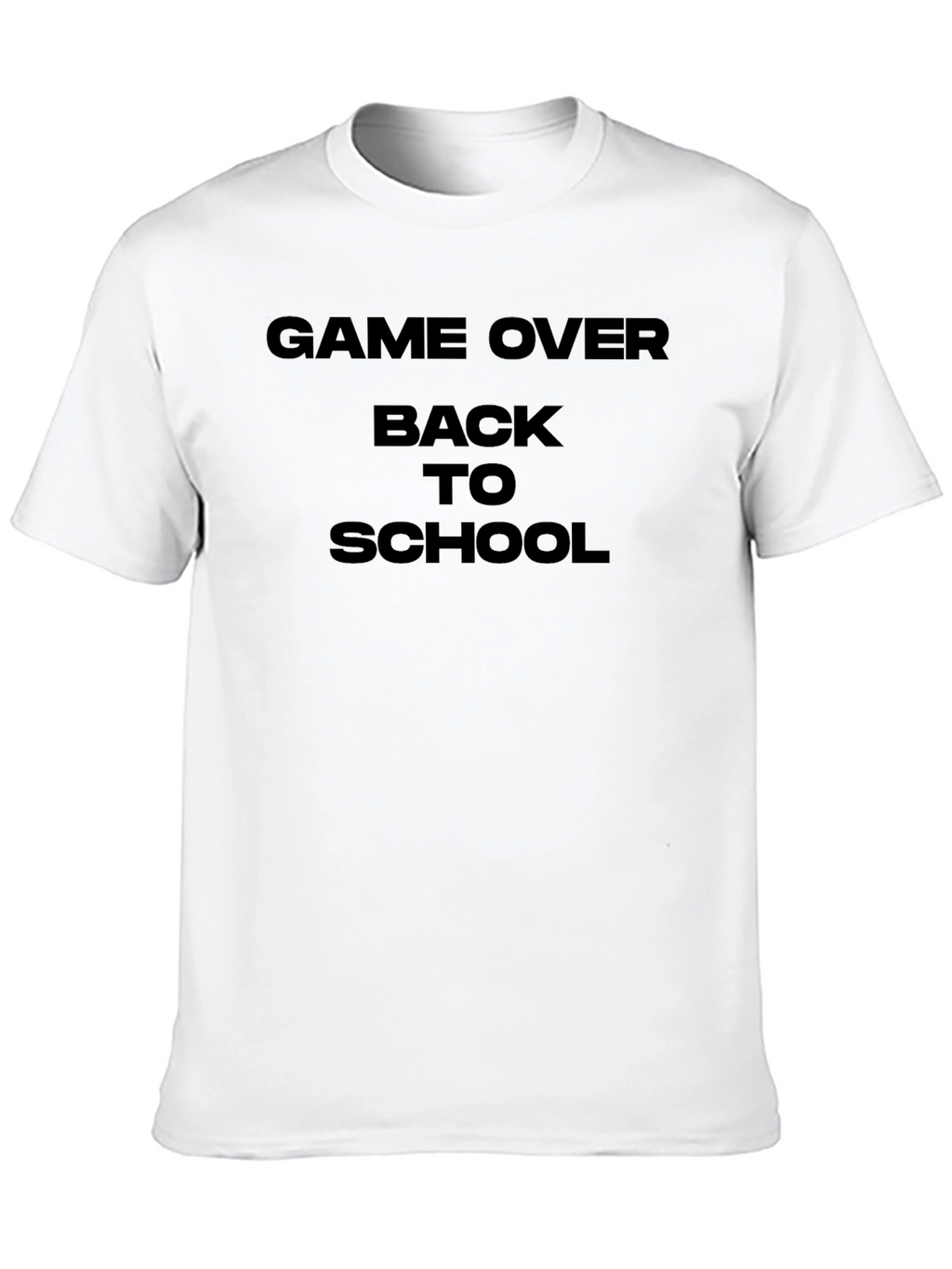 Game Over Back to School Black T-Shirt