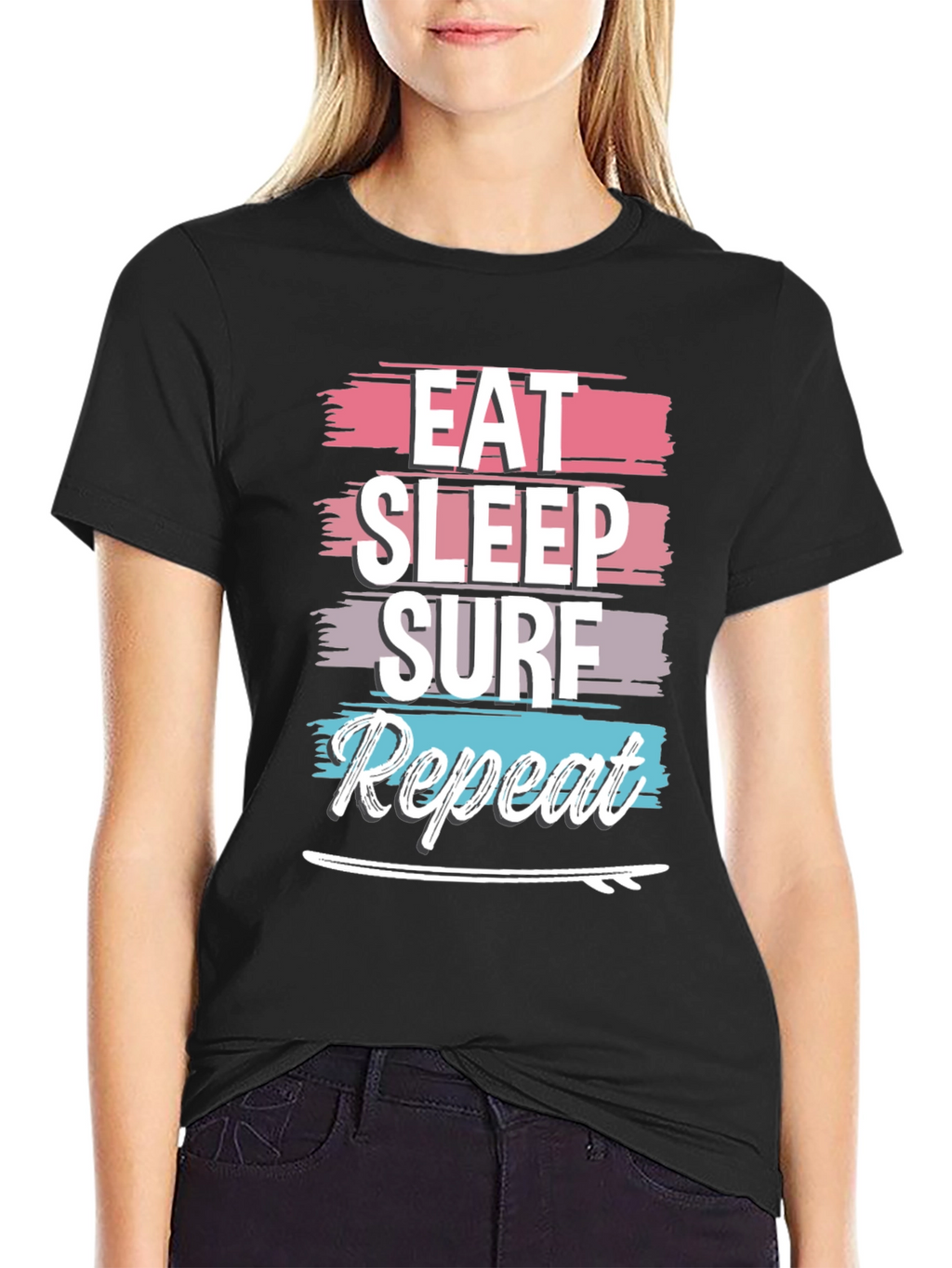 Eat Sleep Surf Repeat Graphic Tee