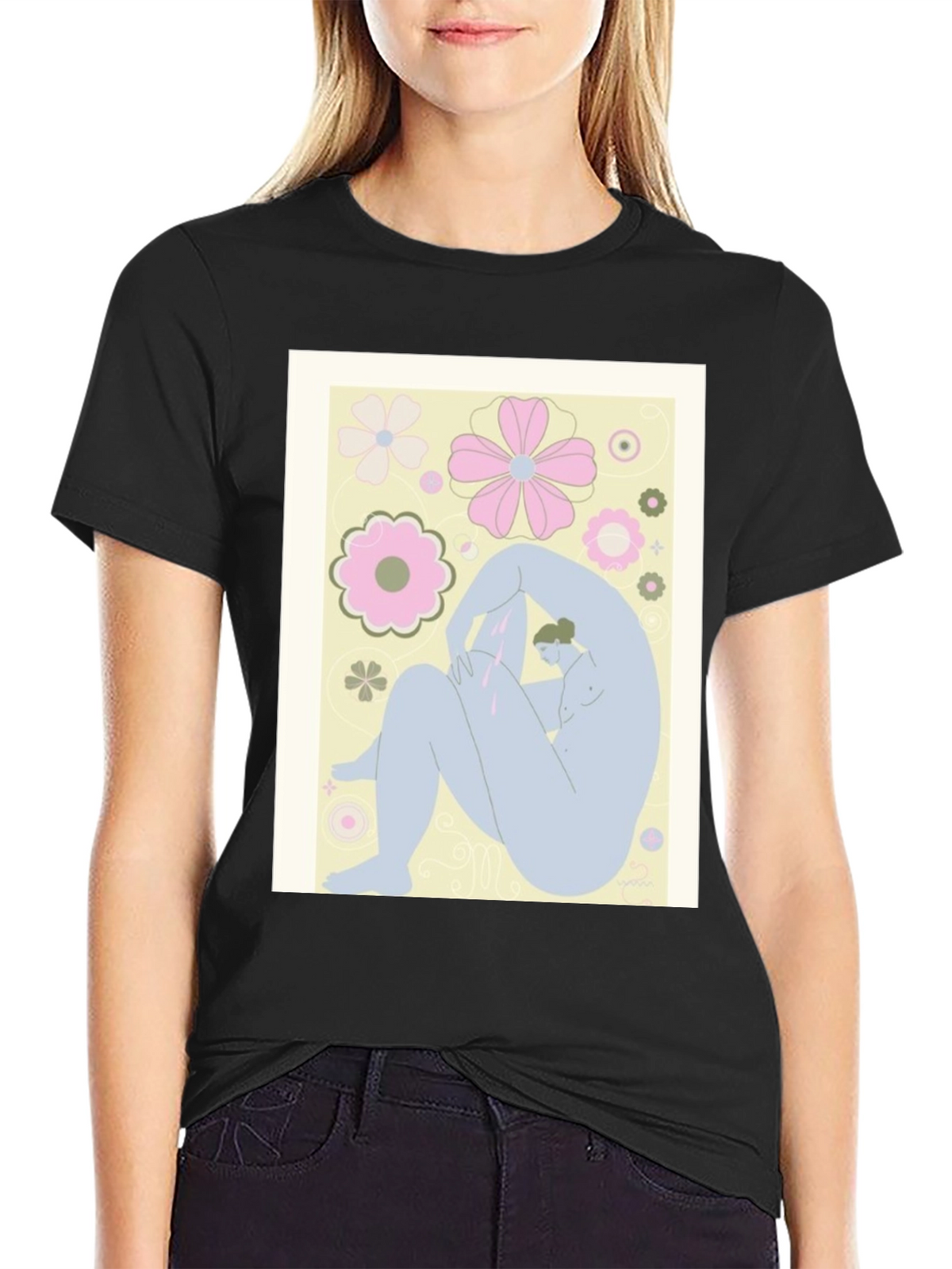 Abstract Art Tee - Black Graphic T-Shirt