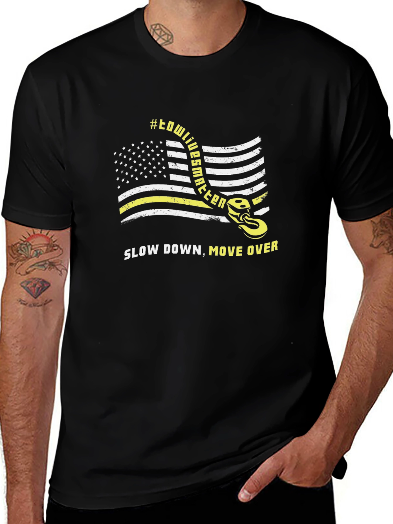 Tow Lives Matter Black Graphic Tee