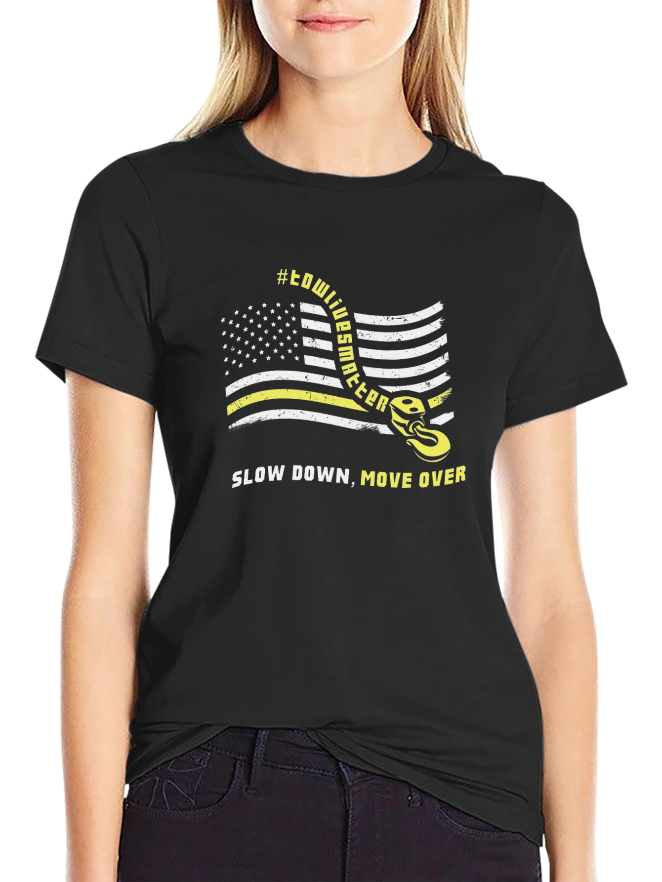 Tow Lives Matter Black Graphic Tee