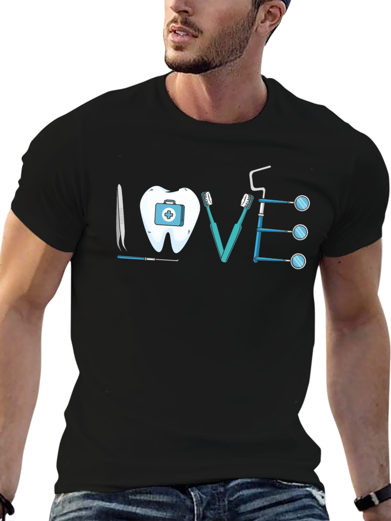 Dentist LOVE T-Shirt - Black Tee