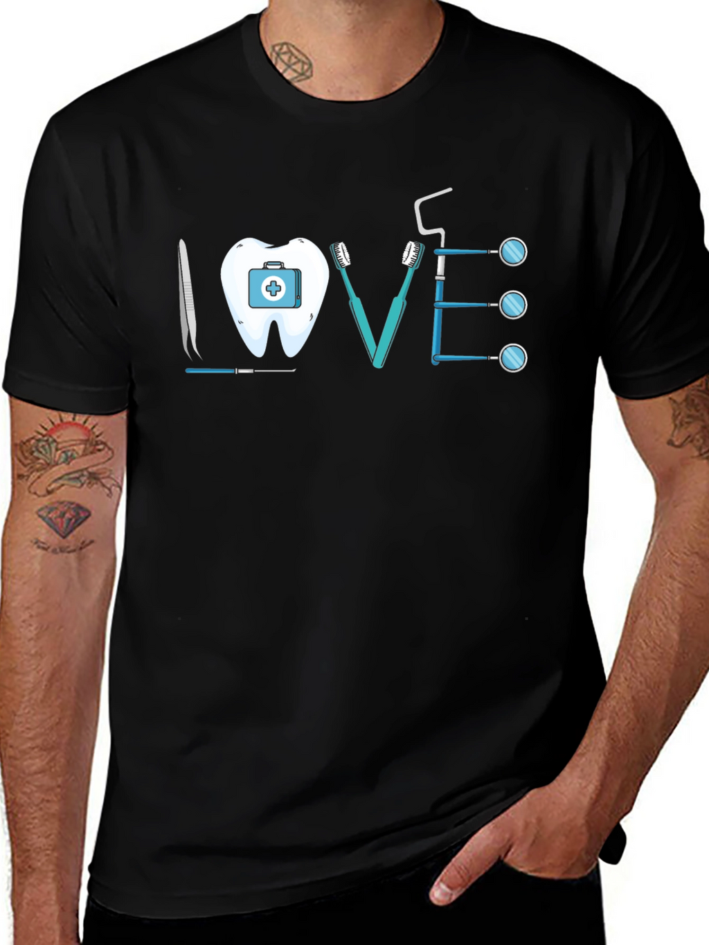 Dentist LOVE T-Shirt - Black Tee