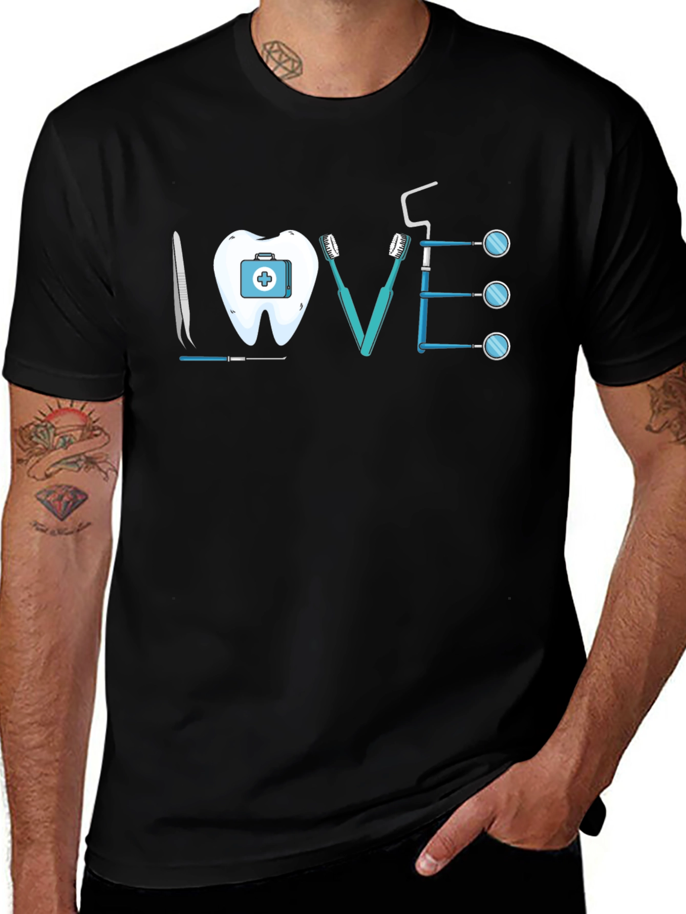 Dentist LOVE T-Shirt - Black Tee