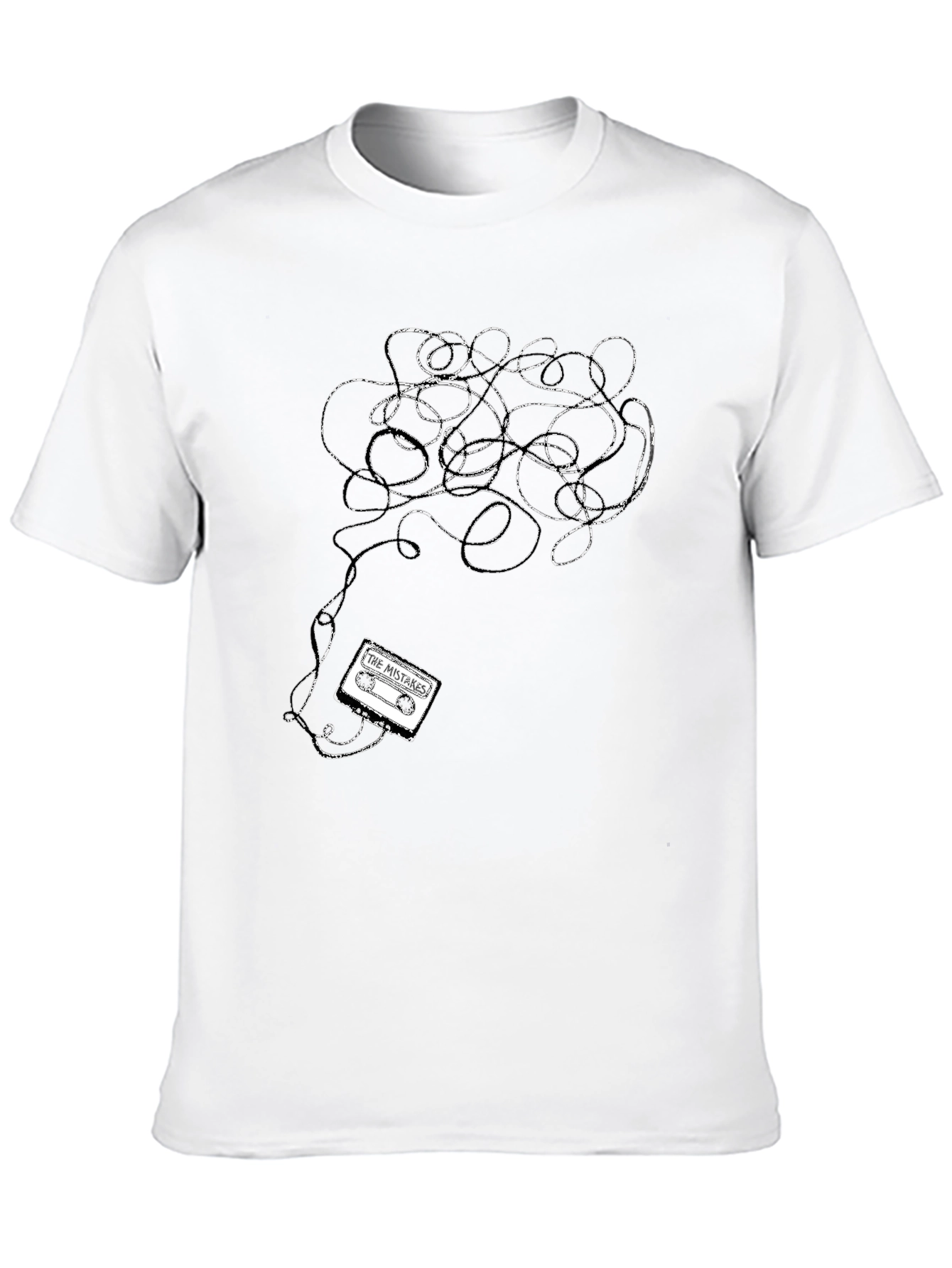 Tangled Tape Tee - Black Cotton Graphic T-Shirt