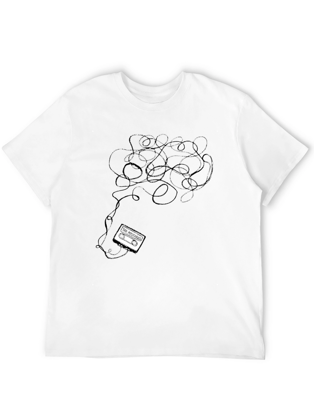 Tangled Tape Tee - Black Cotton Graphic T-Shirt