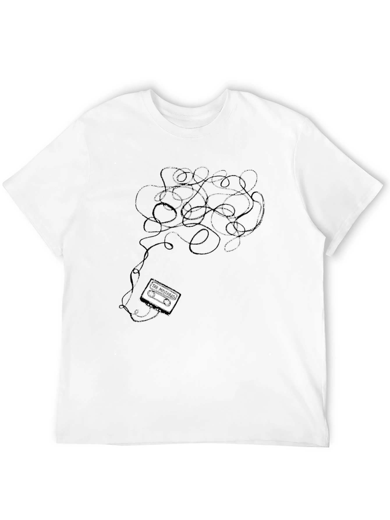 Tangled Tape Tee - Black Cotton Graphic T-Shirt