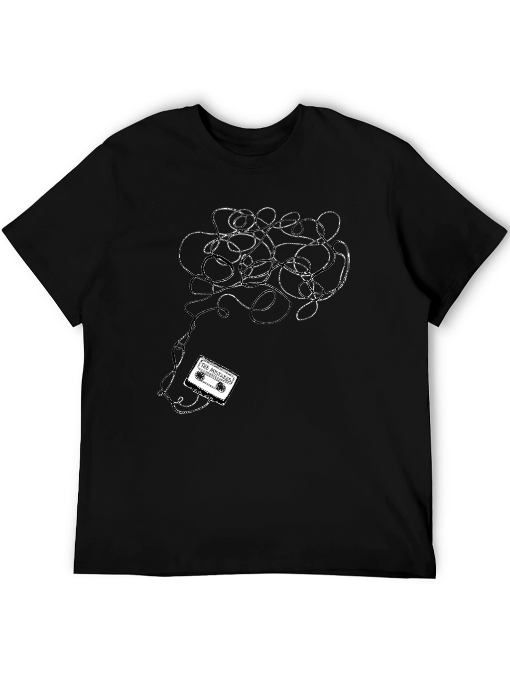 Tangled Tape Tee - Black Cotton Graphic T-Shirt