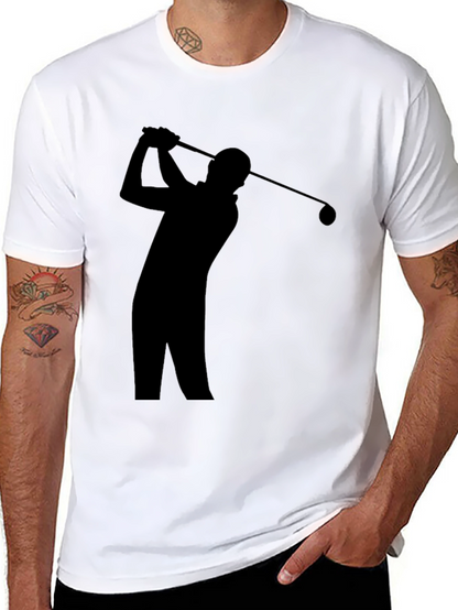 Golf Swing Silhouette Tee - Sporty Style