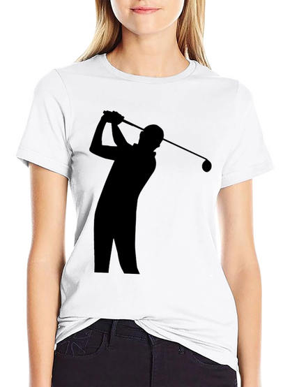 Golf Swing Silhouette Tee - Sporty Style