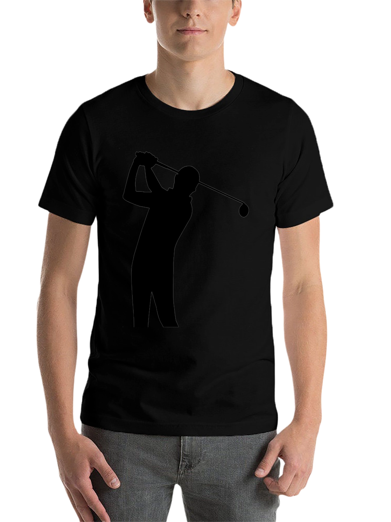 Golf Swing Silhouette Tee - Sporty Style