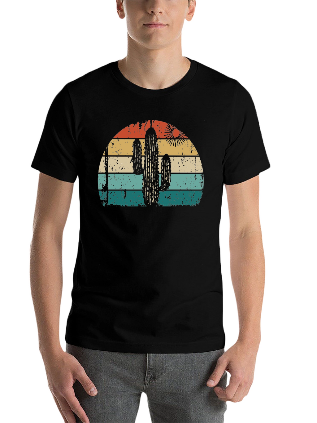 Retro Cactus Sunset Graphic Tee