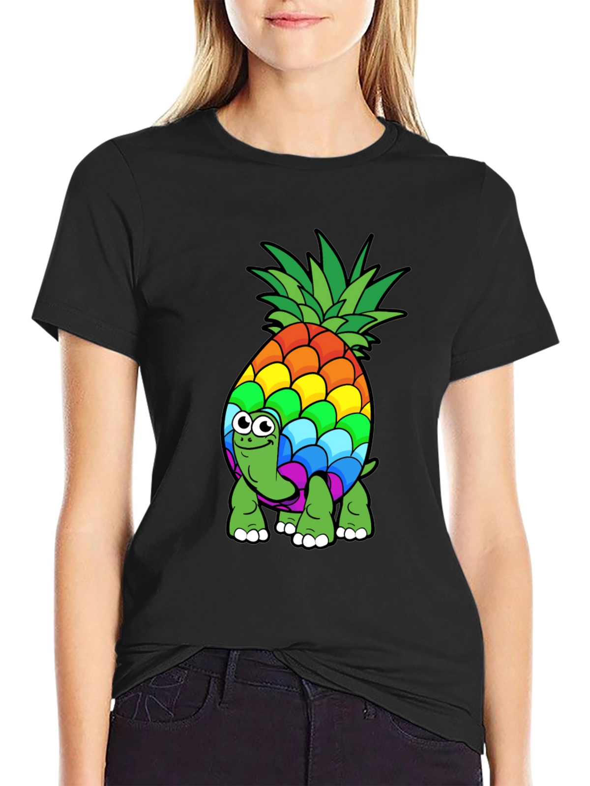 Rainbow Pineapple Turtle T-Shirt - Fun & Unique Design