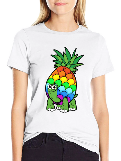 Rainbow Pineapple Turtle T-Shirt - Fun & Unique Design
