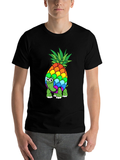 Rainbow Pineapple Turtle T-Shirt - Fun & Unique Design