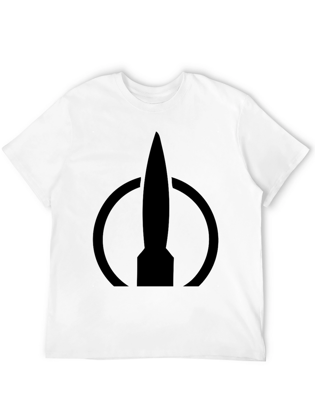 Rocket Logo Black T-Shirt - Modern Design