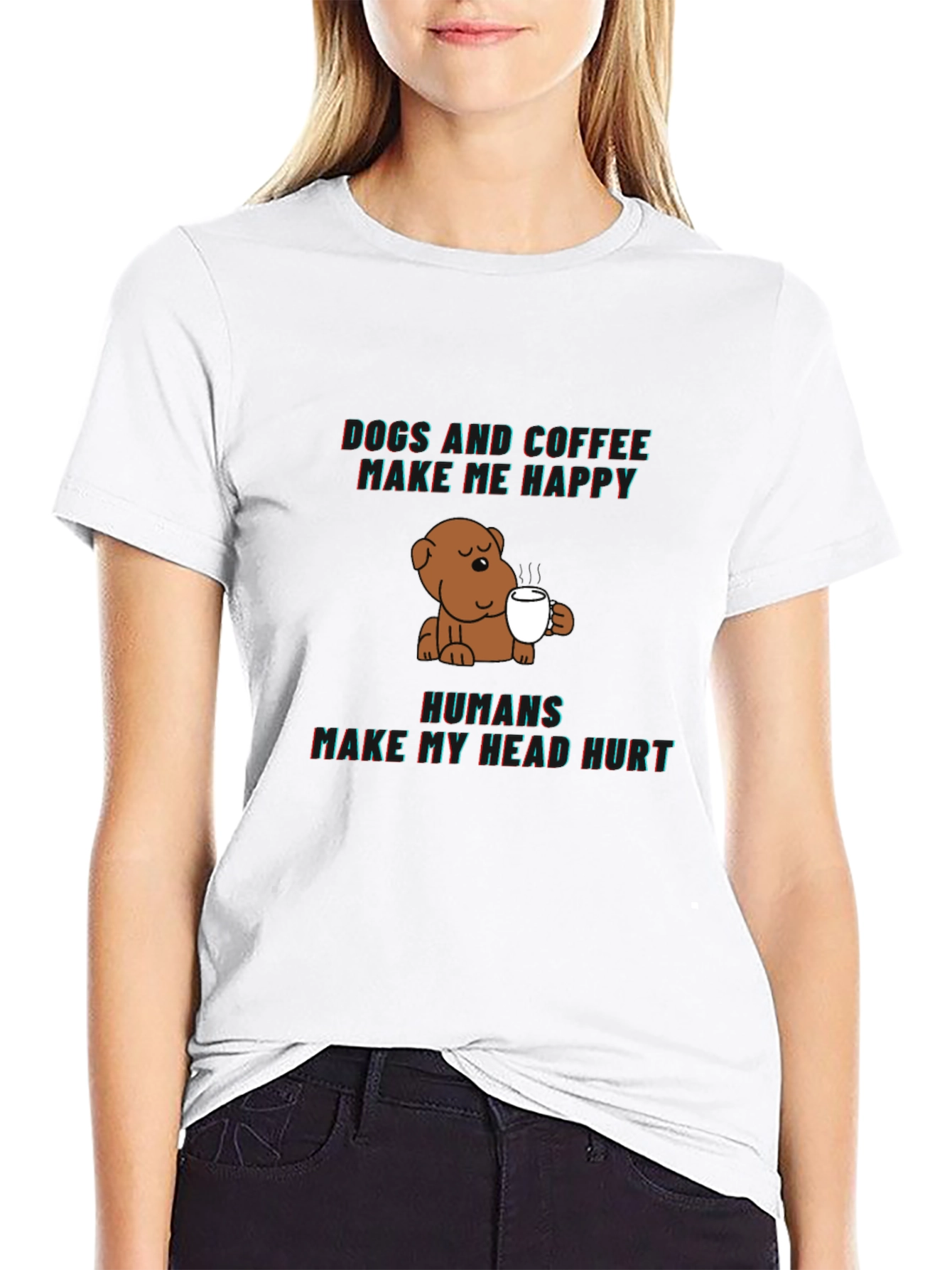 Dogs and Coffee Graphic Tee - Funny Novelty Shirt