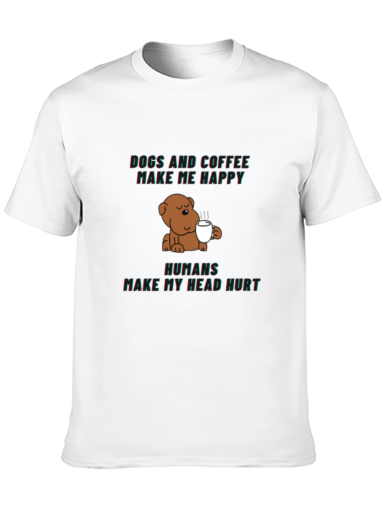 Dogs and Coffee Graphic Tee - Funny Novelty Shirt