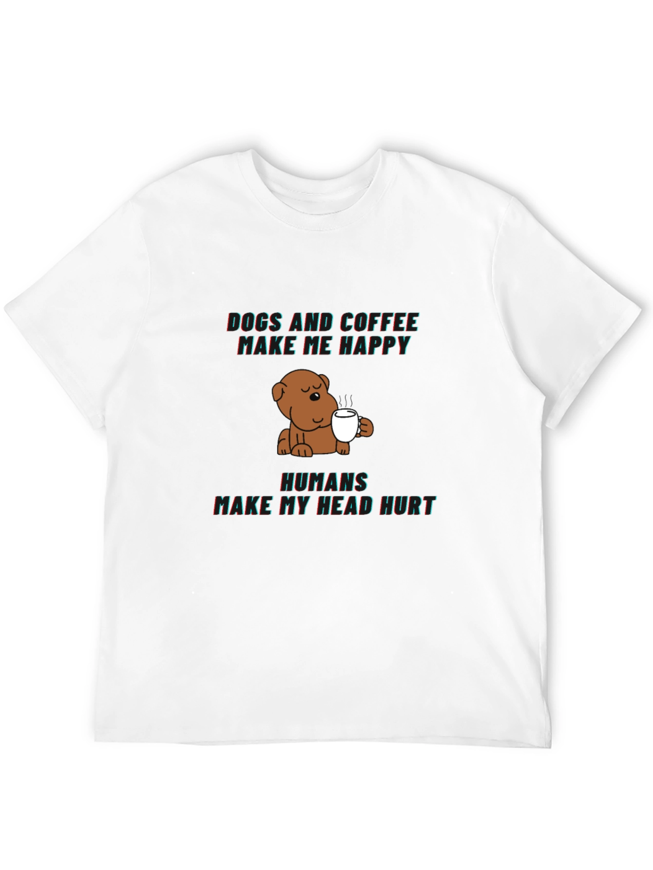 Dogs and Coffee Graphic Tee - Funny Novelty Shirt