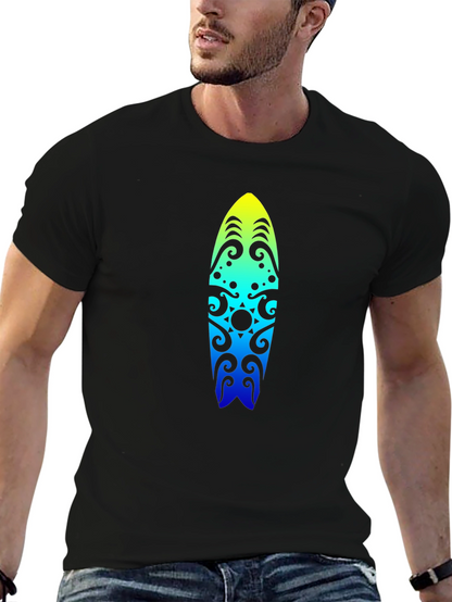 Surfboard Graphic Black T-Shirt