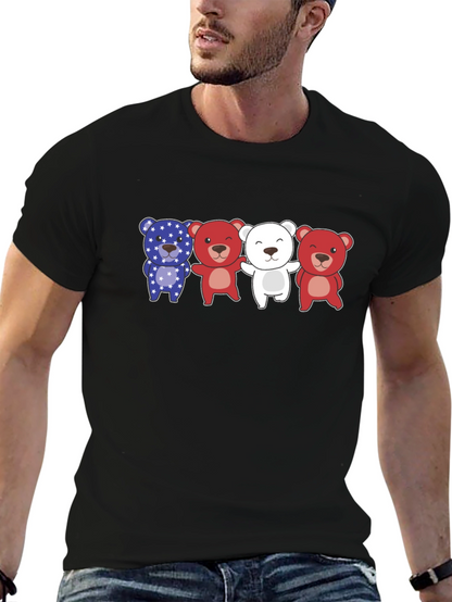 Patriotic Bears Graphic T-Shirt
