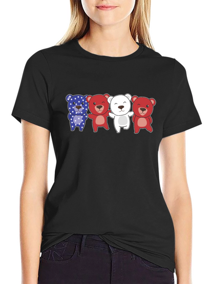 Patriotic Bears Graphic T-Shirt