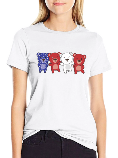 Patriotic Bears Graphic T-Shirt