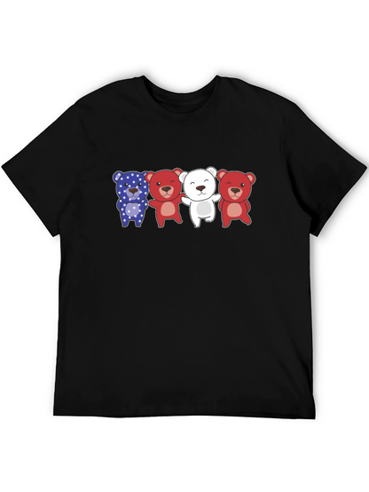 Patriotic Bears Graphic T-Shirt