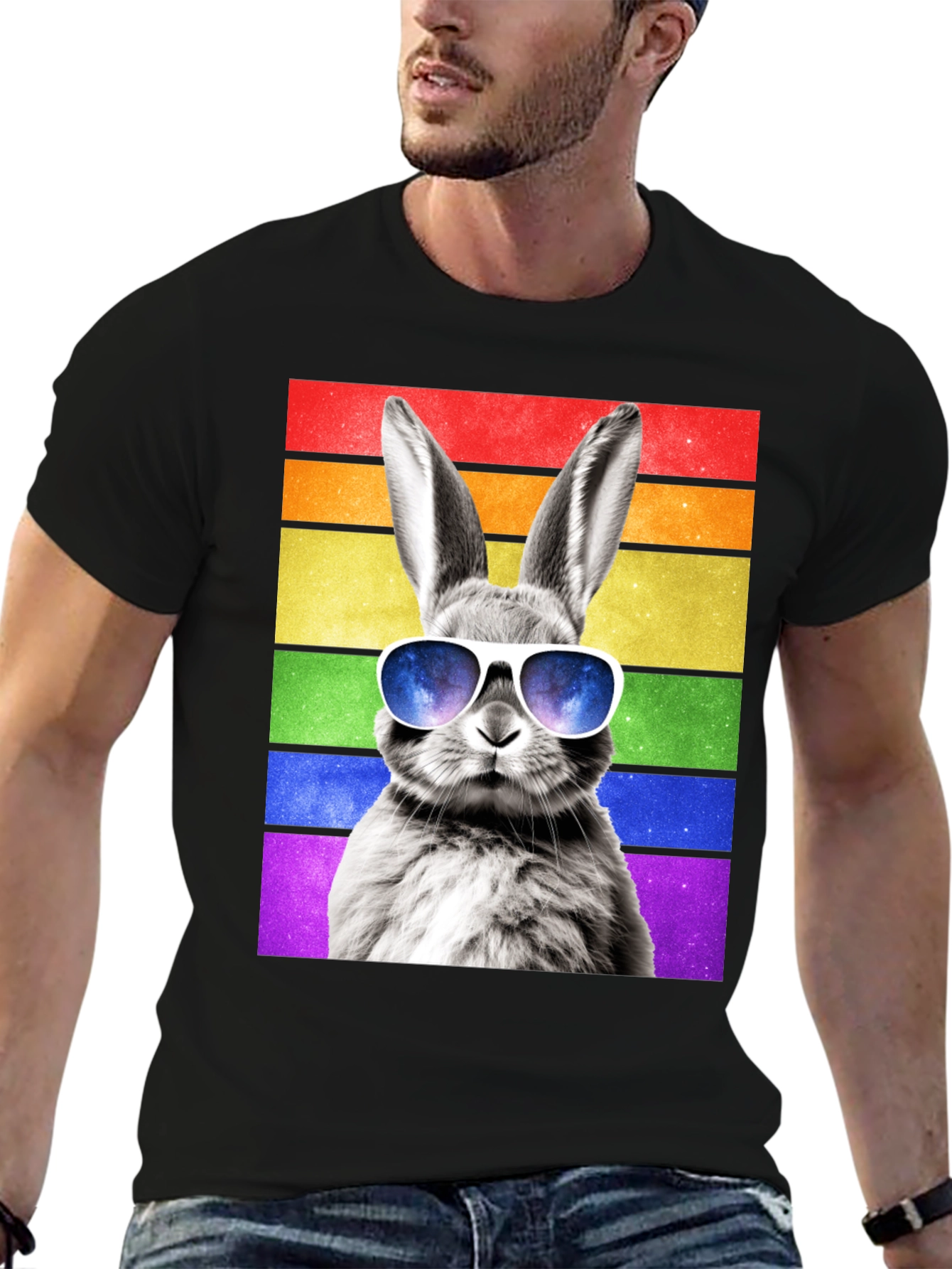 Rainbow Bunny Graphic Tee