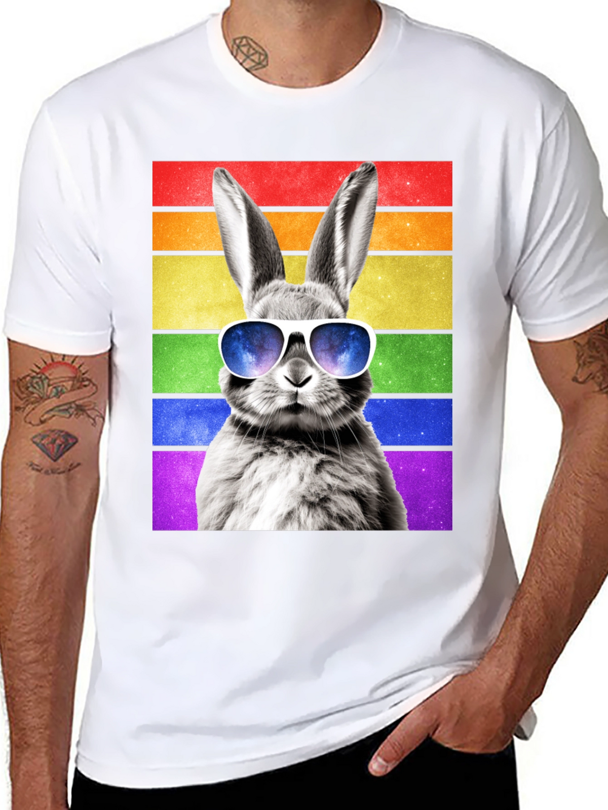 Rainbow Bunny Graphic Tee