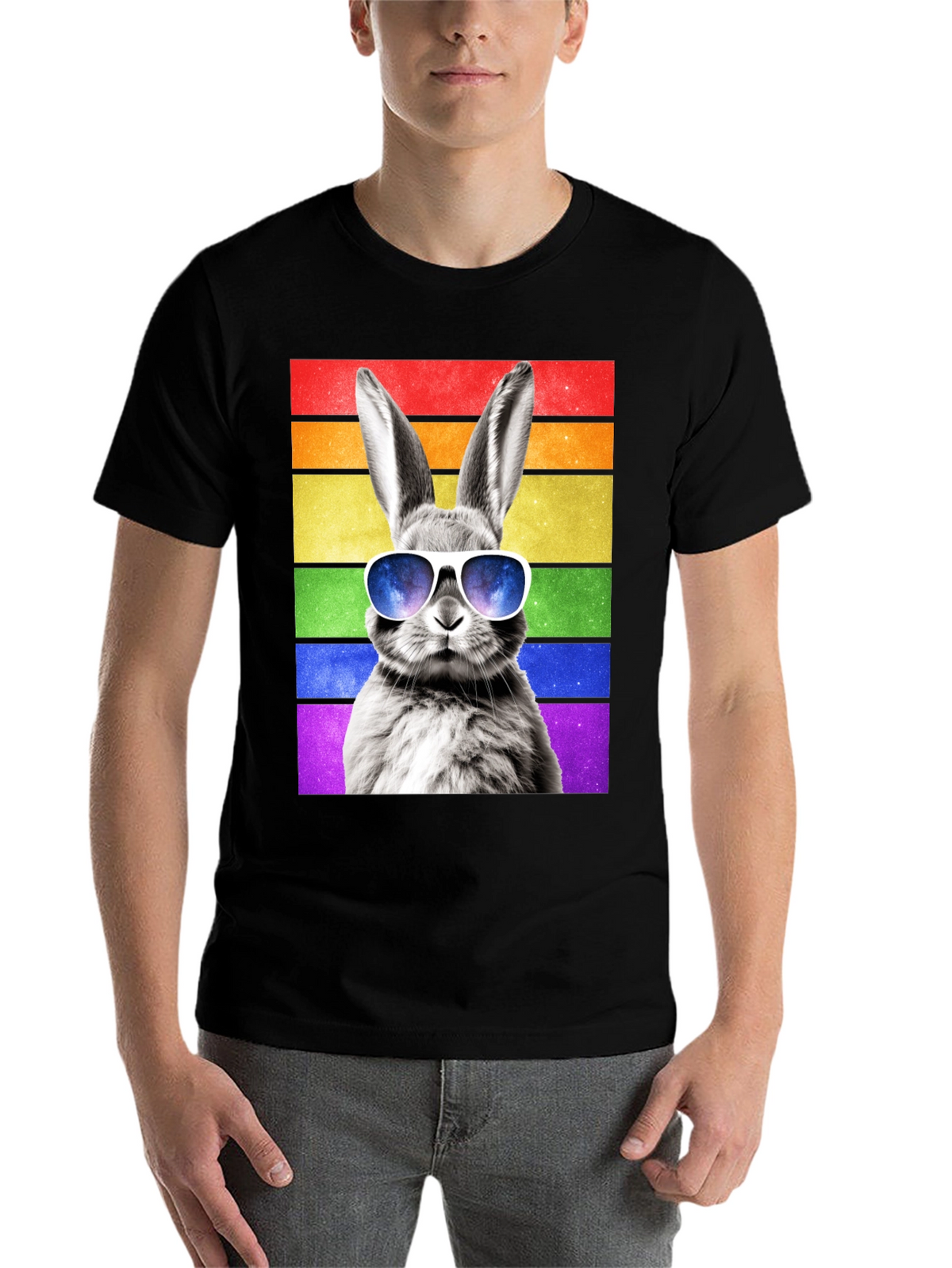 Rainbow Bunny Graphic Tee