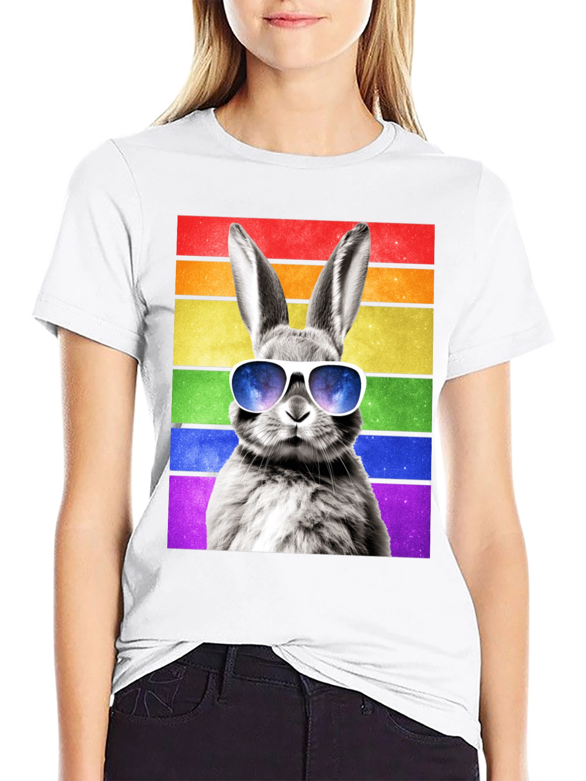 Rainbow Bunny Graphic Tee