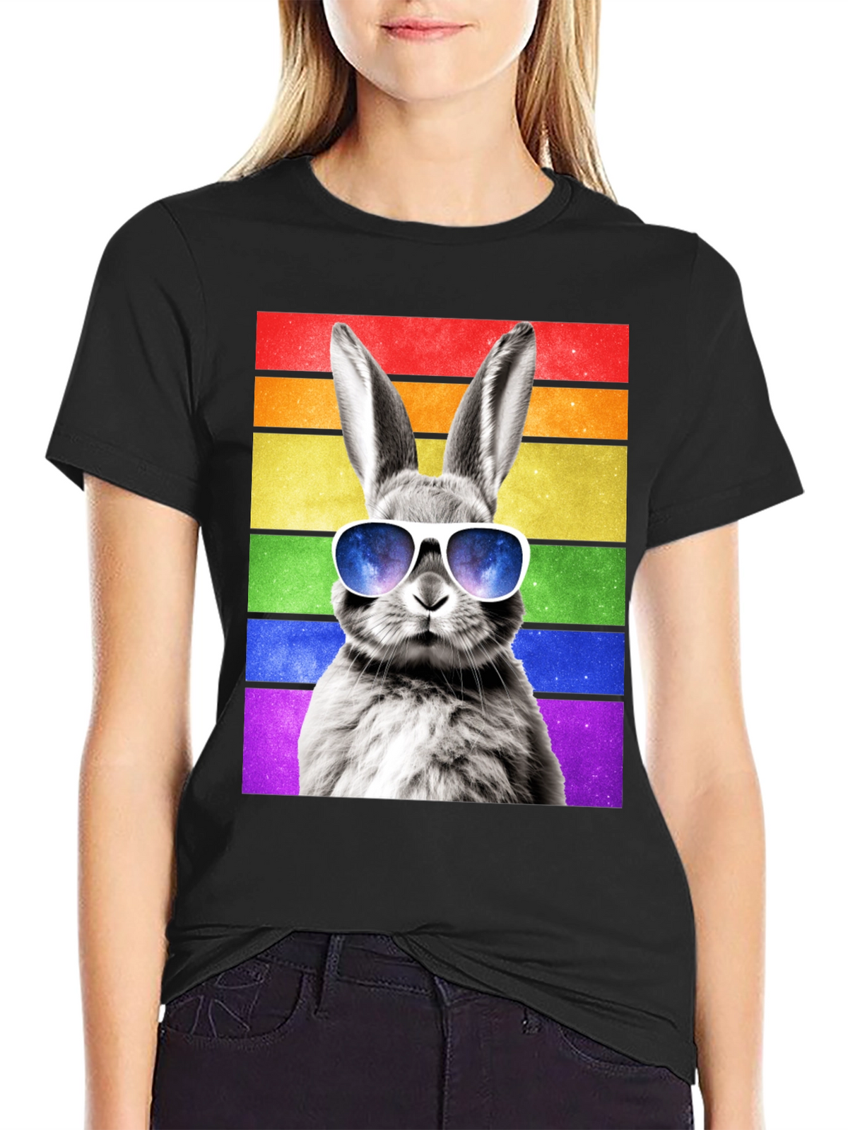 Rainbow Bunny Graphic Tee