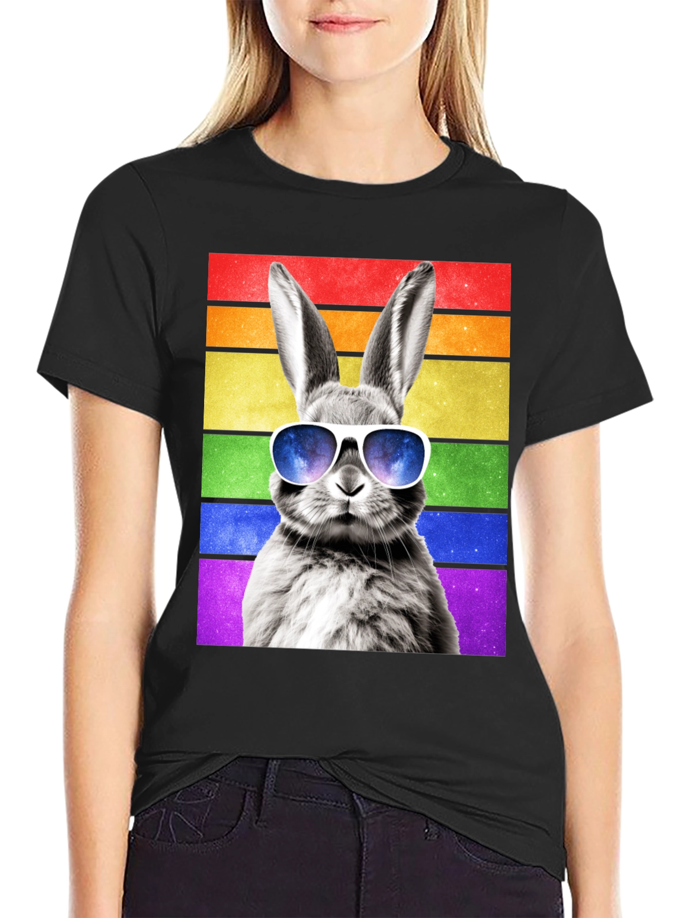 Rainbow Bunny Graphic Tee