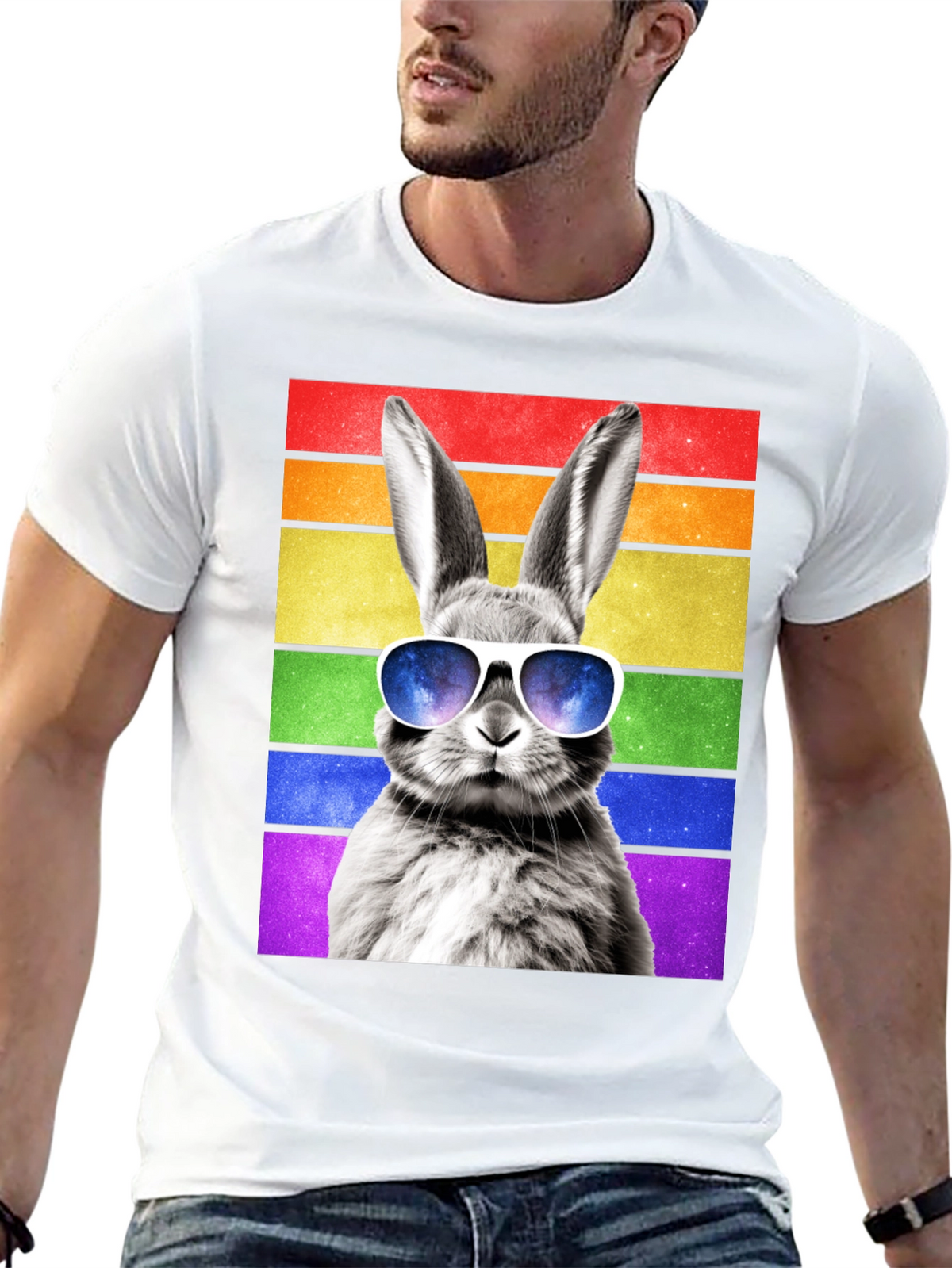 Rainbow Bunny Graphic Tee
