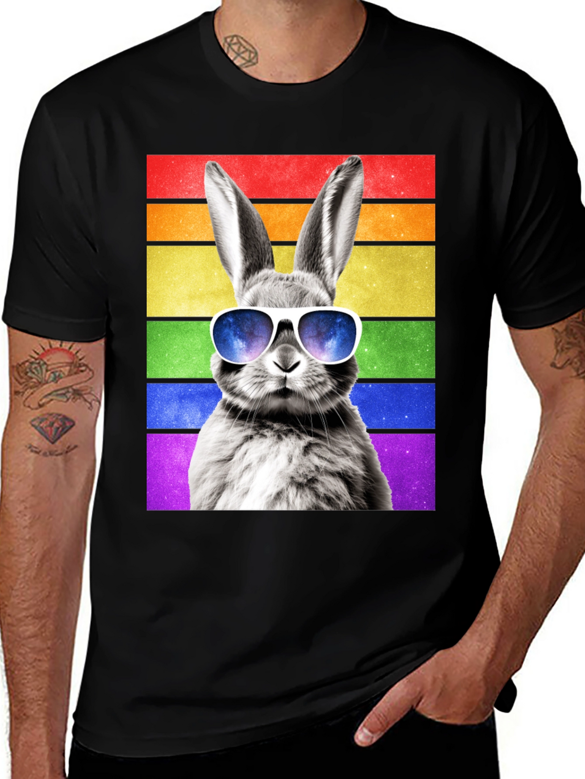 Rainbow Bunny Graphic Tee