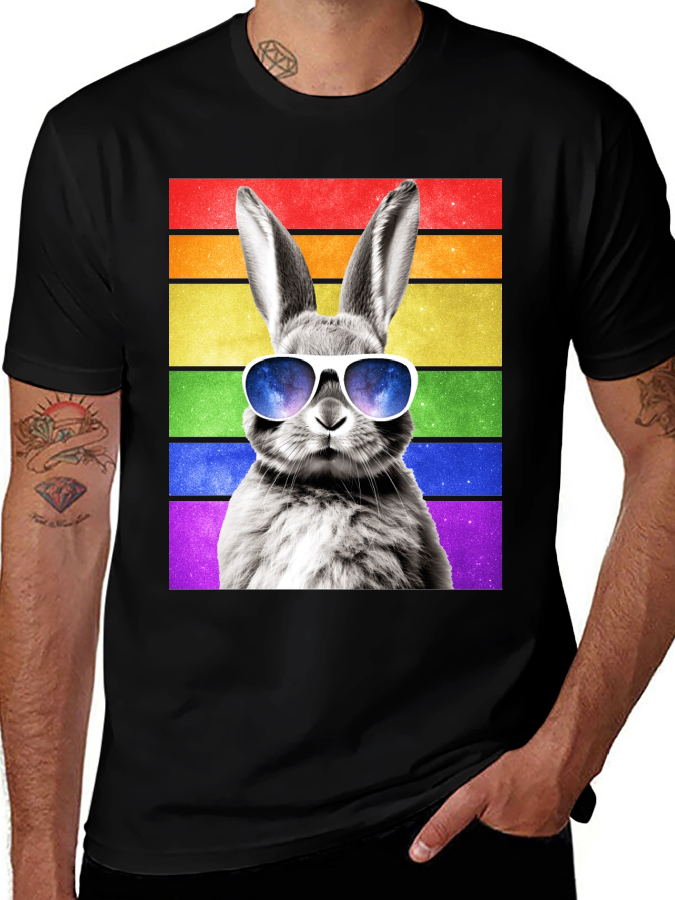 Rainbow Bunny Graphic Tee