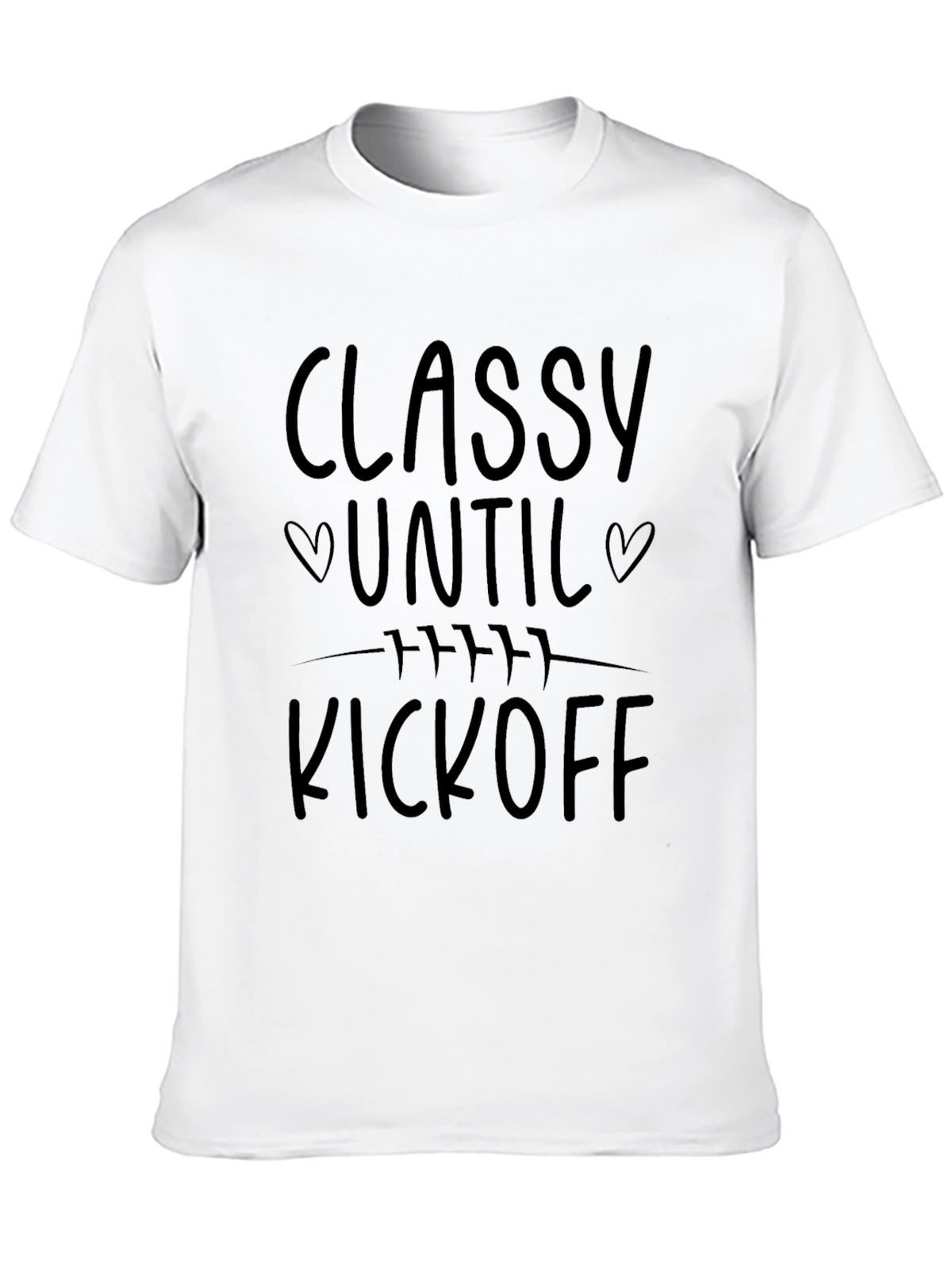 Classy Until Kickoff Black Graphic Tee