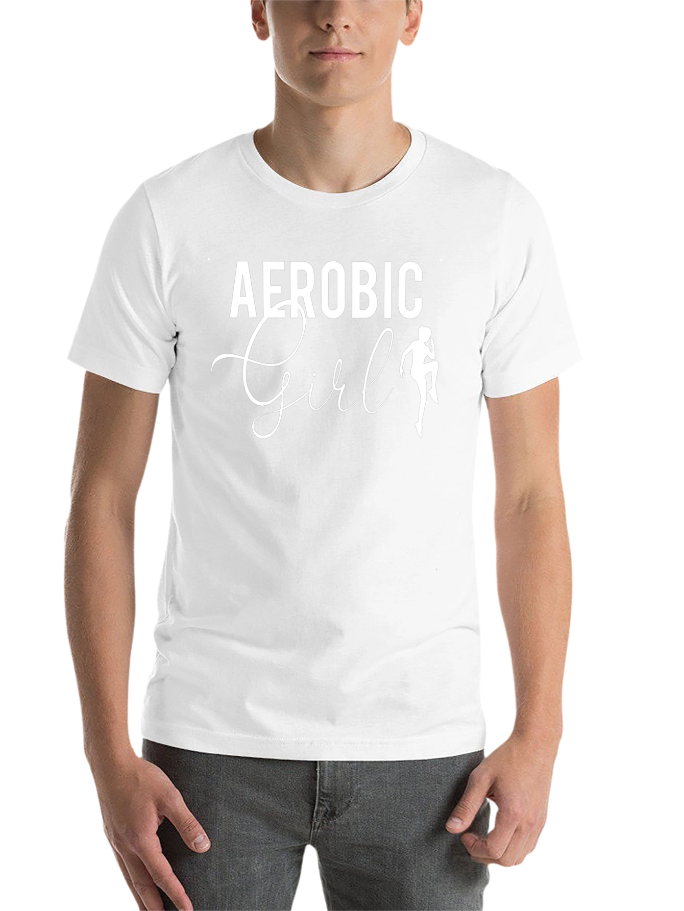 Aerobic Girl Black T-Shirt - Workout Fashion
