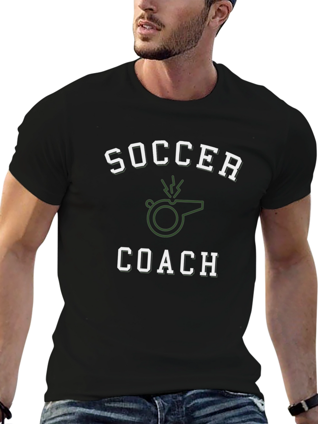Soccer Coach T-Shirt - Whistle Graphic Tee