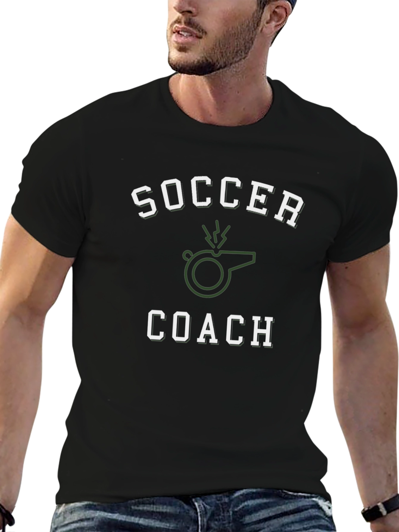 Soccer Coach T-Shirt - Whistle Graphic Tee
