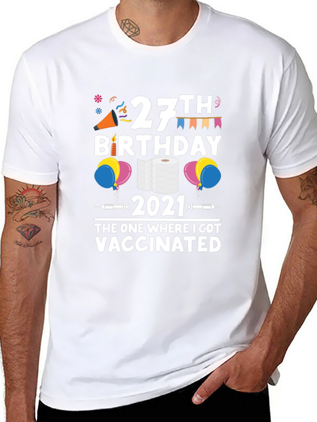 27th Birthday 2021 Vaccinated T-Shirt