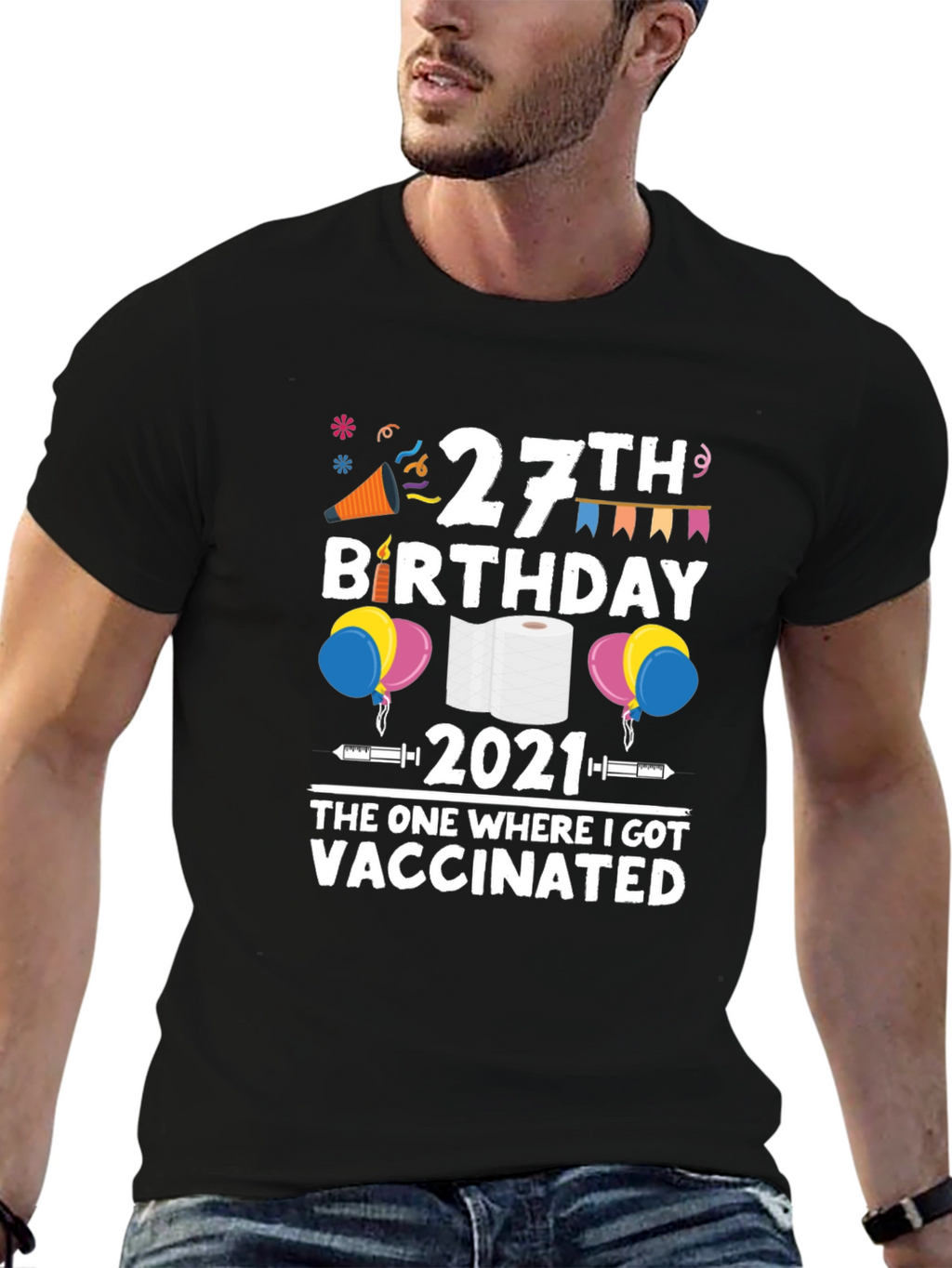 27th Birthday 2021 Vaccinated T-Shirt
