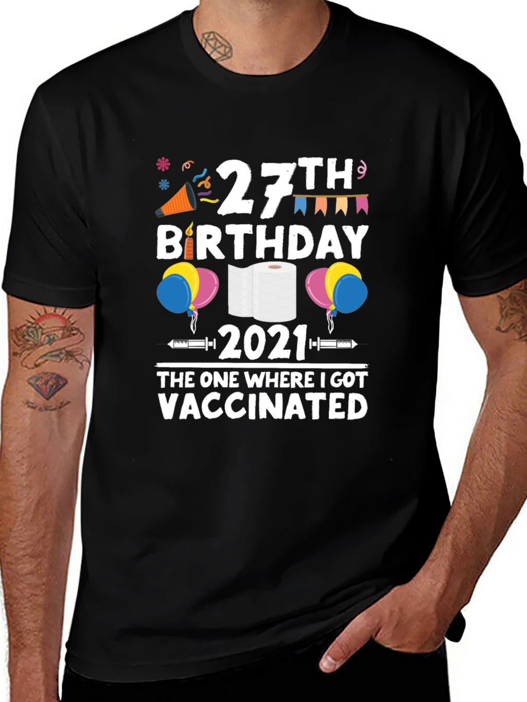 27th Birthday 2021 Vaccinated T-Shirt